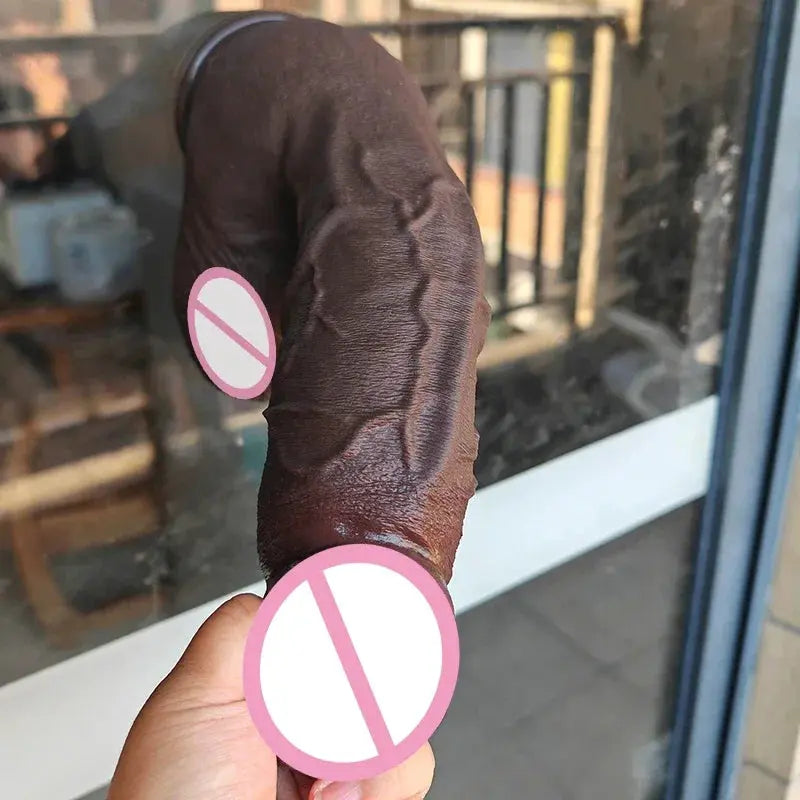 Realistic coffee-shaped silicone dildo with detailed features for vaginal, anal, and erotic pleasure, designed for women and men.