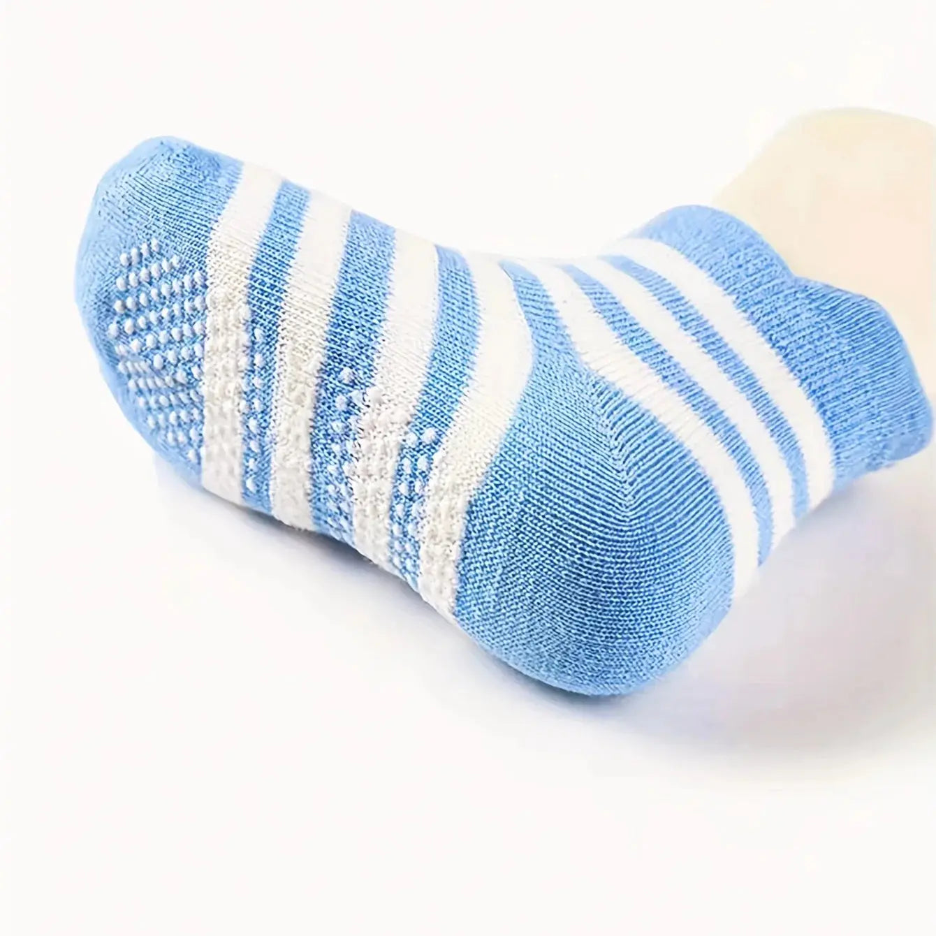 Six pairs of breathable, anti-slip baby socks with cute cartoon animal patterns for boys and girls, by SHOPEZRA L.L.C.
