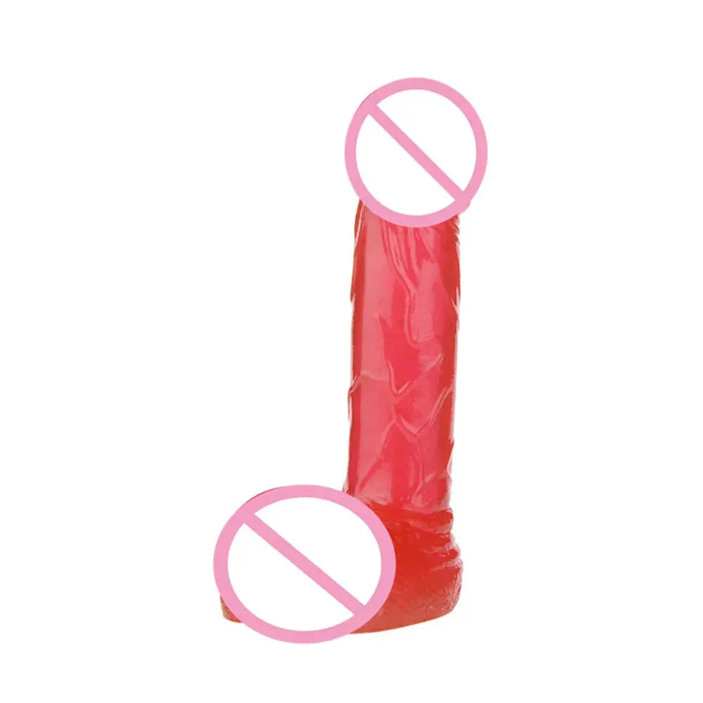 Small 11cm silicone dildo with realistic design, suction cup, waterproof G-spot massager for women and couples adult play.