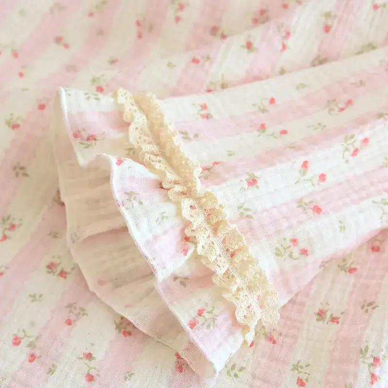 Spring and Summer Long Sleeve Round Neck Lace Sweet Long Dress Women&