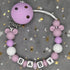 2026 Custom Name Baby Pacifier Clips Chain Silicone Beads Teether Toys Dummy Holder Russian English Name Pacifier Chain Newborn SHOPEZRA L.L.C.