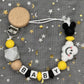 2026 Custom Name Baby Pacifier Clips Chain Silicone Beads Teether Toys Dummy Holder Russian English Name Pacifier Chain Newborn SHOPEZRA L.L.C.