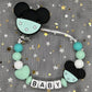 2026 Custom Name Baby Pacifier Clips Chain Silicone Beads Teether Toys Dummy Holder Russian English Name Pacifier Chain Newborn SHOPEZRA L.L.C.