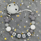 2026 Custom Name Baby Pacifier Clips Chain Silicone Beads Teether Toys Dummy Holder Russian English Name Pacifier Chain Newborn SHOPEZRA L.L.C.