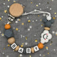 2026 Custom Name Baby Pacifier Clips Chain Silicone Beads Teether Toys Dummy Holder Russian English Name Pacifier Chain Newborn SHOPEZRA L.L.C.