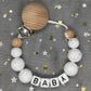 2026 Custom Name Baby Pacifier Clips Chain Silicone Beads Teether Toys Dummy Holder Russian English Name Pacifier Chain Newborn SHOPEZRA L.L.C.