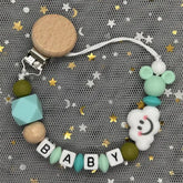 2026 Custom Name Baby Pacifier Clips Chain Silicone Beads Teether Toys Dummy Holder Russian English Name Pacifier Chain Newborn SHOPEZRA L.L.C.
