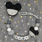2026 Custom Name Baby Pacifier Clips Chain Silicone Beads Teether Toys Dummy Holder Russian English Name Pacifier Chain Newborn SHOPEZRA L.L.C.