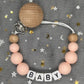 2026 Custom Name Baby Pacifier Clips Chain Silicone Beads Teether Toys Dummy Holder Russian English Name Pacifier Chain Newborn SHOPEZRA L.L.C.