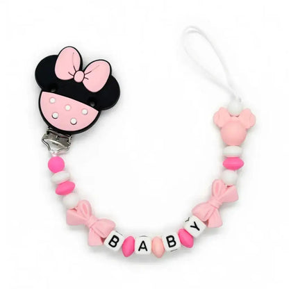 2026 Custom Name Baby Pacifier Clips Chain Silicone Beads Teether Toys Dummy Holder Russian English Name Pacifier Chain Newborn by Dropshipman