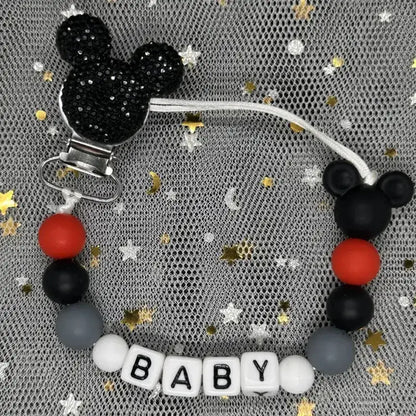 2026 Custom Name Baby Pacifier Clips Chain Silicone Beads Teether Toys Dummy Holder Russian English Name Pacifier Chain Newborn by Dropshipman