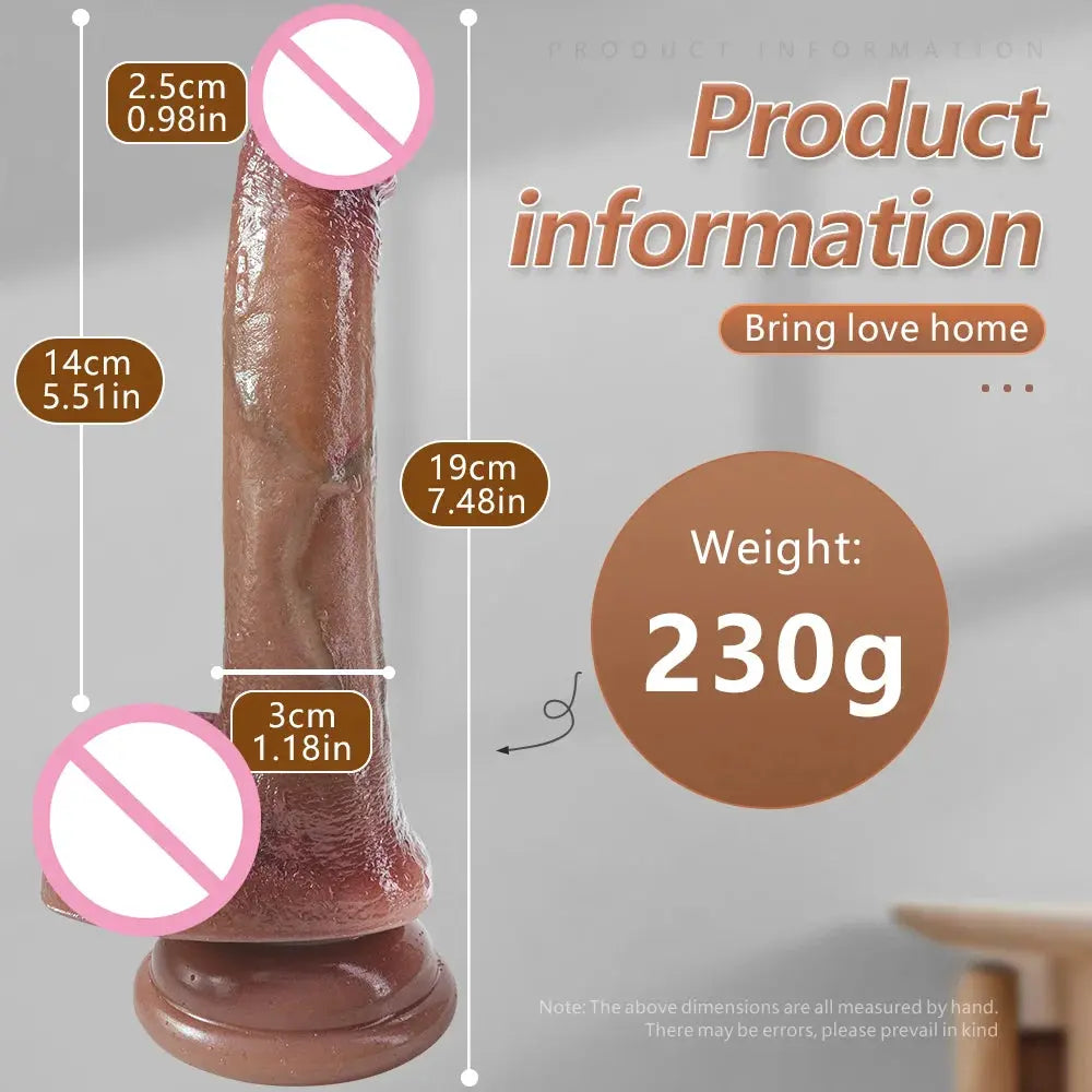 Realistic 42.5cm black silicone dildo with strong suction cup for vaginal and anal stimulation, designed for adult pleasure.