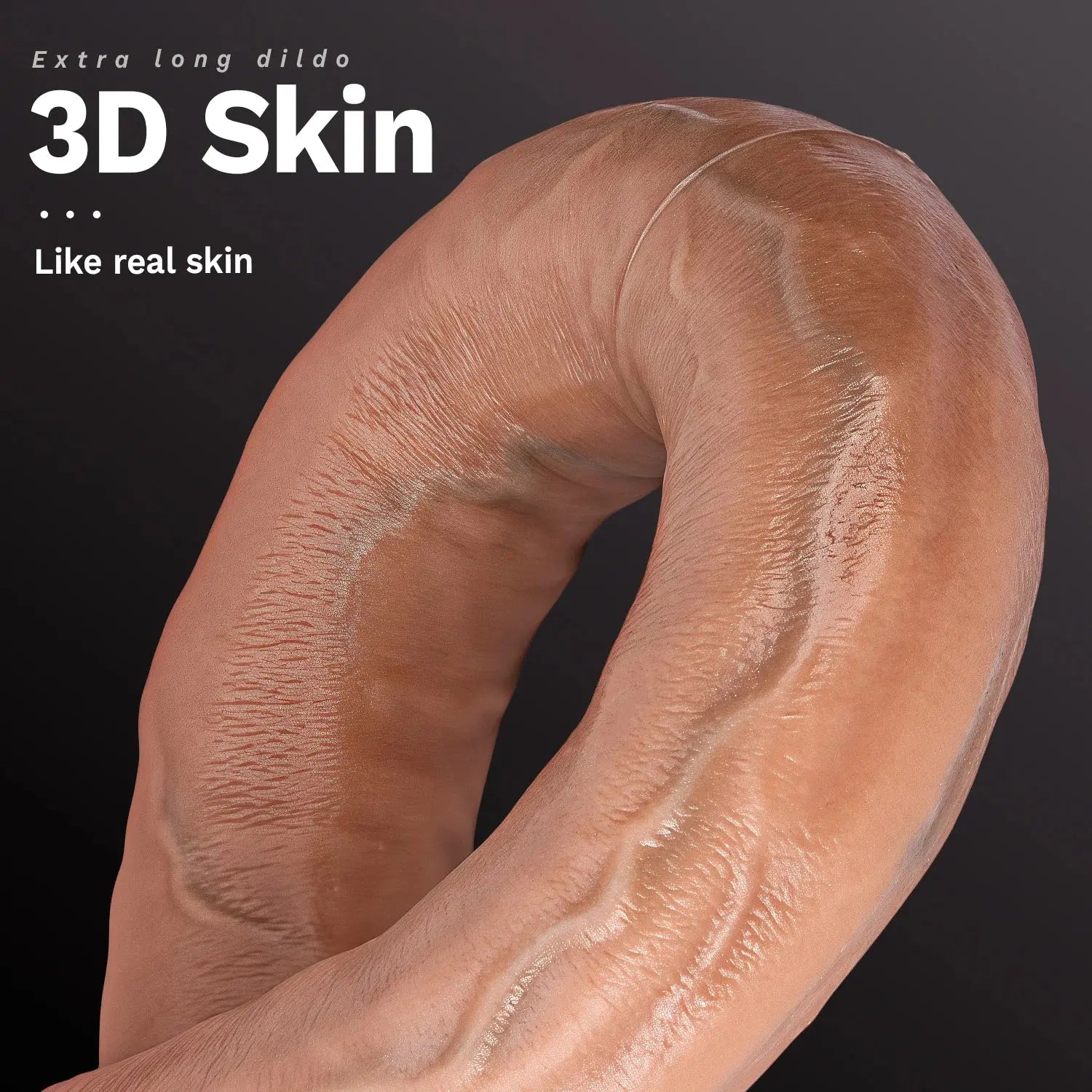 Flexible realistic dual-ended dildo by SHOPEZRA L.L.C. for women, waterproof adult toy for vaginal and anal stimulation.