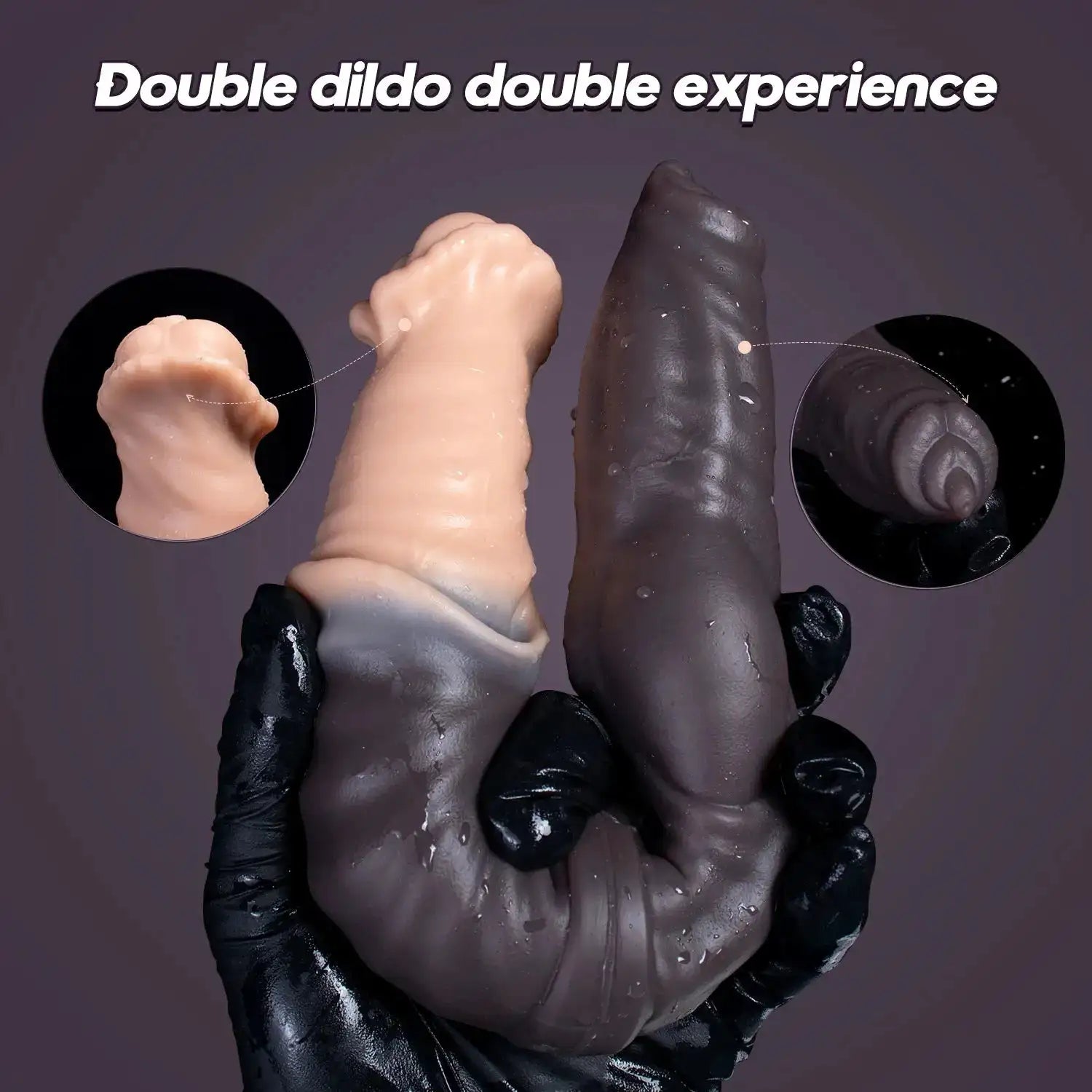 Oieffur Double Dildo Horse Penis and Dog Cock Realistic Dildos Woman Men Sex Toys for Adults Toys for Adults Double Penetration by Dropshipman
