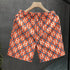 Men Orange Full H Letter Beach Shorts Quick Dry Casual Pocket Swim Trunks Summer Holiday Luxury Pattern Sports Board Short Pants by Dropshipman