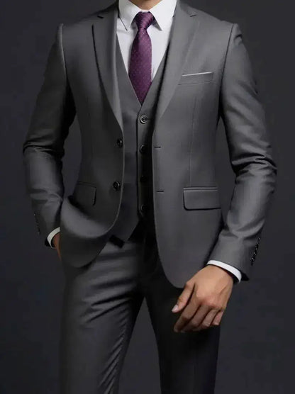 Suit (Blazer+ Vest + Trousers) Men&