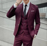 Suit (Blazer+ Vest + Trousers) Men&