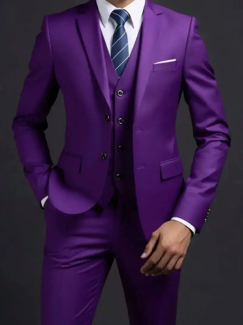 Suit (Blazer+ Vest + Trousers) Men&