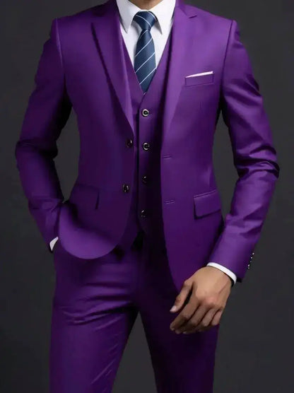 Suit (Blazer+ Vest + Trousers) Men&