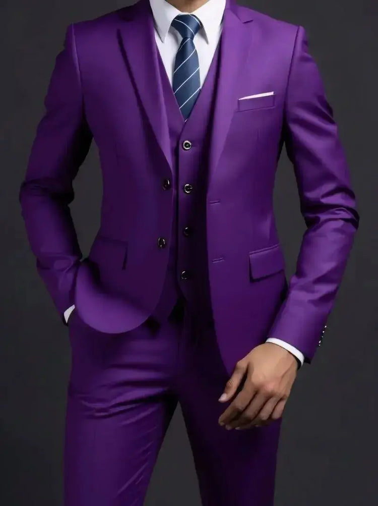 Suit (Blazer+ Vest + Trousers) Men&
