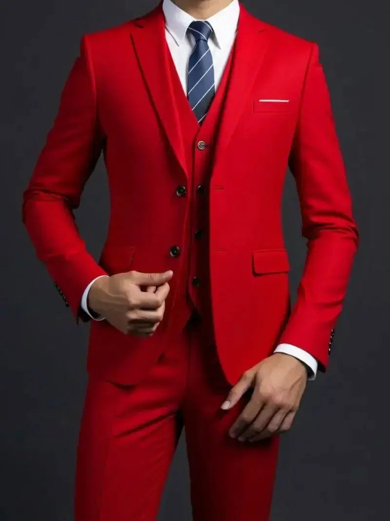 Suit (Blazer+ Vest + Trousers) Men&
