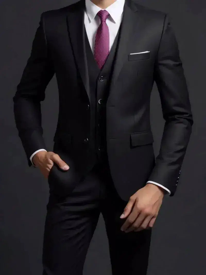 Suit (Blazer+ Vest + Trousers) Men&