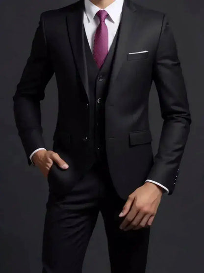Suit (Blazer+ Vest + Trousers) Men&
