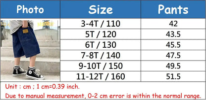 New Boys Summer Fashion Denim Shorts Kids Casual Loose Thin Knee-Length Trousers 3-12 Years Teenager Outdoor Five-point Pants by Dropshipman