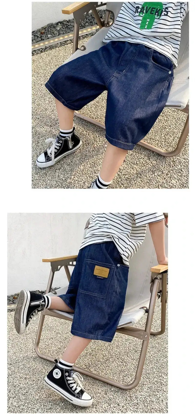 New Boys Summer Fashion Denim Shorts Kids Casual Loose Thin Knee-Length Trousers 3-12 Years Teenager Outdoor Five-point Pants by Dropshipman