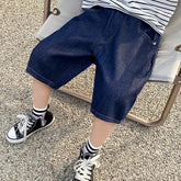 New Boys Summer Fashion Denim Shorts Kids Casual Loose Thin Knee-Length Trousers 3-12 Years Teenager Outdoor Five-point Pants SHOPEZRA L.L.C.