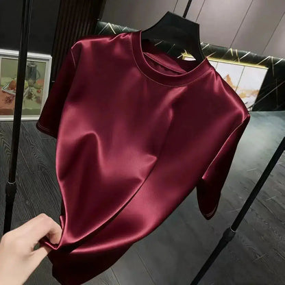 Summer Glossy Fabric Satin Men&
