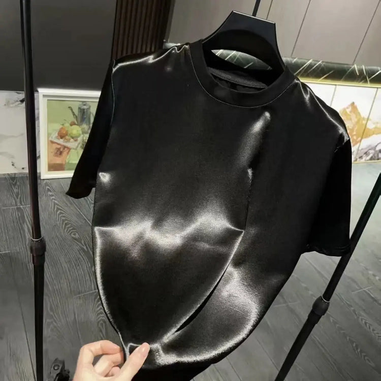 Summer Glossy Fabric Satin Men&