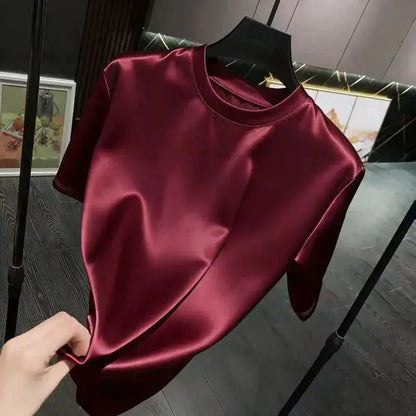 Summer Glossy Fabric Satin Men&
