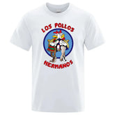 LOS POLLOS Hermanos Funny Printed T-Shirt Men Fashion Casual Short Sleeves Summer Cotton Breathable Tshirt Chicken Brothers Tee SHOPEZRA L.L.C.