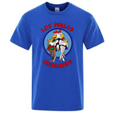 LOS POLLOS Hermanos Funny Printed T-Shirt Men Fashion Casual Short Sleeves Summer Cotton Breathable Tshirt Chicken Brothers Tee SHOPEZRA L.L.C.