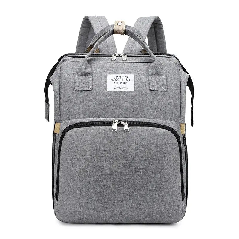 Dark blue large-capacity mommy bag by SHOPEZRA L.L.C., with multiple pockets and adjustable straps for everyday use.