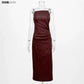 High Quality 2026 Summer New Women Fashion Linen Strap Midi Holiday Dress Casual Solid Zipper Slim Elegance Party Dresses Ladies SHOPEZRA L.L.C.