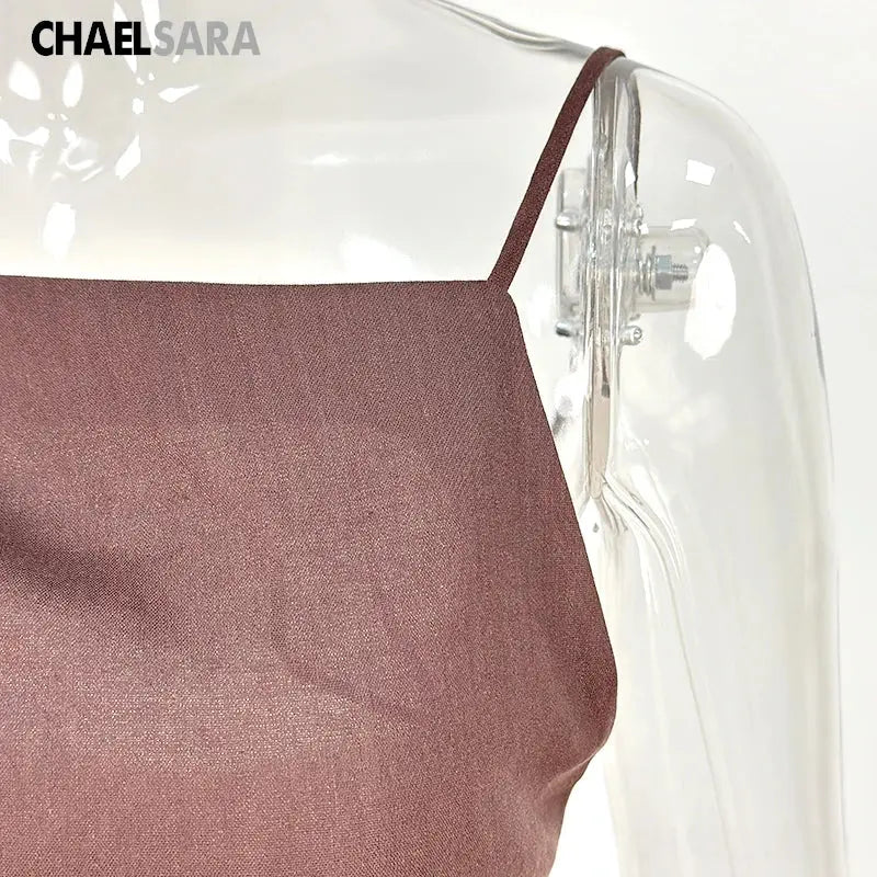 High Quality 2026 Summer New Women Fashion Linen Strap Midi Holiday Dress Casual Solid Zipper Slim Elegance Party Dresses Ladies SHOPEZRA L.L.C.