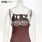 High Quality 2026 Summer New Women Fashion Linen Strap Midi Holiday Dress Casual Solid Zipper Slim Elegance Party Dresses Ladies SHOPEZRA L.L.C.