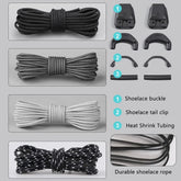 1Pair Without Ties Quick Lace Kit Round Tennis Creative No Tie Shoelaces Running Sneakers Shoelaces for Salomon Shoe Accessories SHOPEZRA L.L.C.