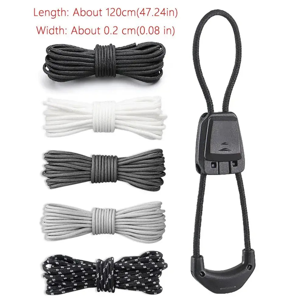 Dark grey quick lace kit for Salomon running sneakers, no-tie round shoelaces, 120cm, easy to install, lightweight shoe accessories.