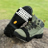 1 Pair Adjustable Stainless Steel Snow Claw Ice Grippers With System - Heavy-Duty Winter Climbing, Walking, Driving Grips Tool SHOPEZRA L.L.C.