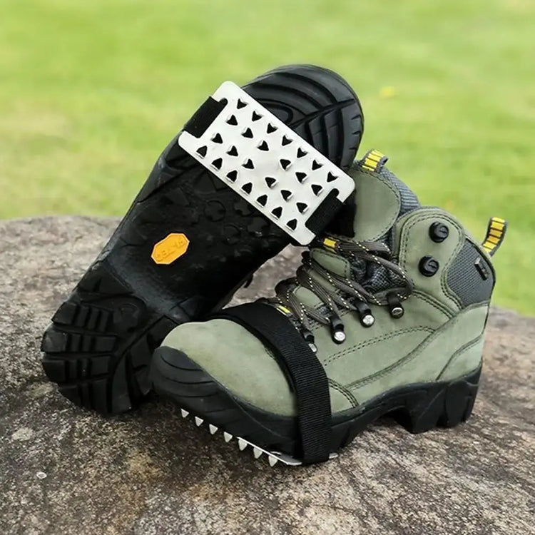 1 Pair Adjustable Stainless Steel Snow Claw Ice Grippers With System - Heavy-Duty Winter Climbing, Walking, Driving Grips Tool SHOPEZRA L.L.C.