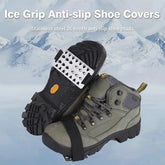 1 Pair Adjustable Stainless Steel Snow Claw Ice Grippers With System - Heavy-Duty Winter Climbing, Walking, Driving Grips Tool SHOPEZRA L.L.C.