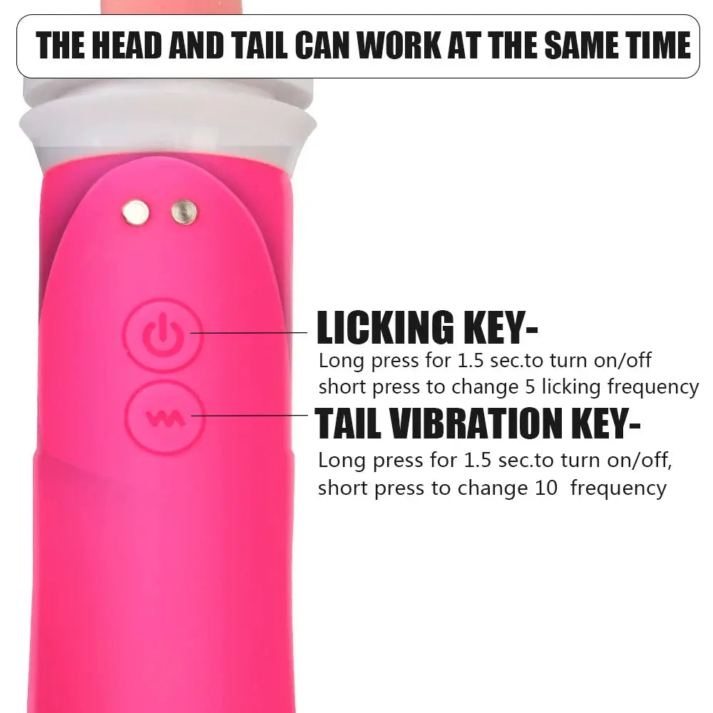 SHOPEZRA L.L.C. dual-head vibrator for women, with clitoral, G-spot, and breast massage features, includes tongue licking pump.