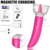 SHOPEZRA L.L.C. dual-head dildo vibrator for women, with clitoral and G-spot stimulation, tongue licking pump, and breast massage.