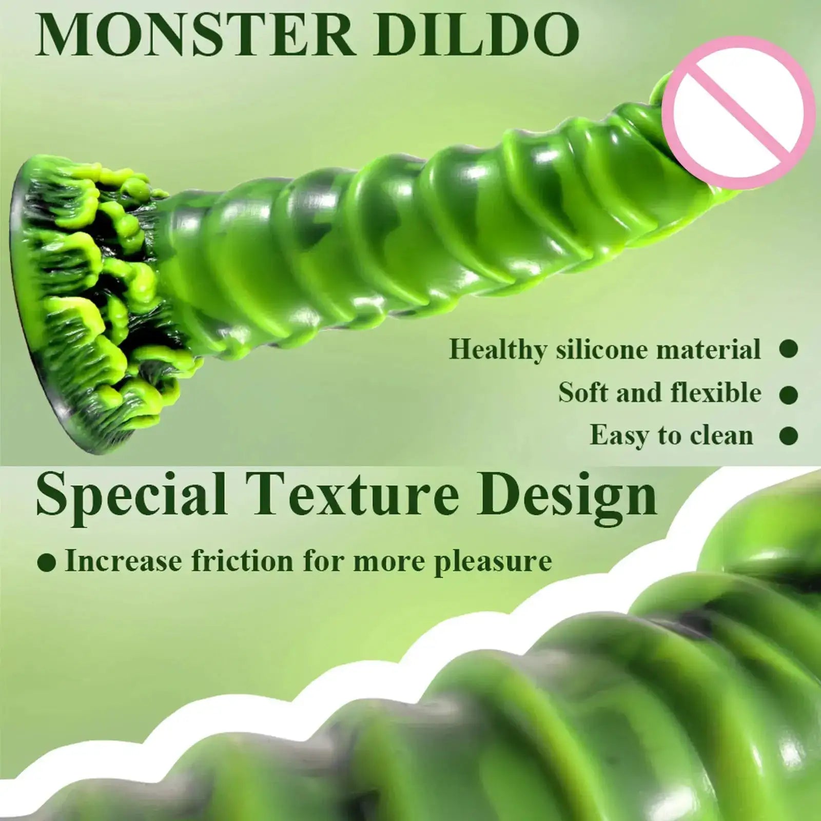 Realistic Dildo for Women Silicone Green Dildo with Strong Suction Cup Hands-Free Play for Adult Sex Toy Shop Masturbator G Spot by Dropshipman
