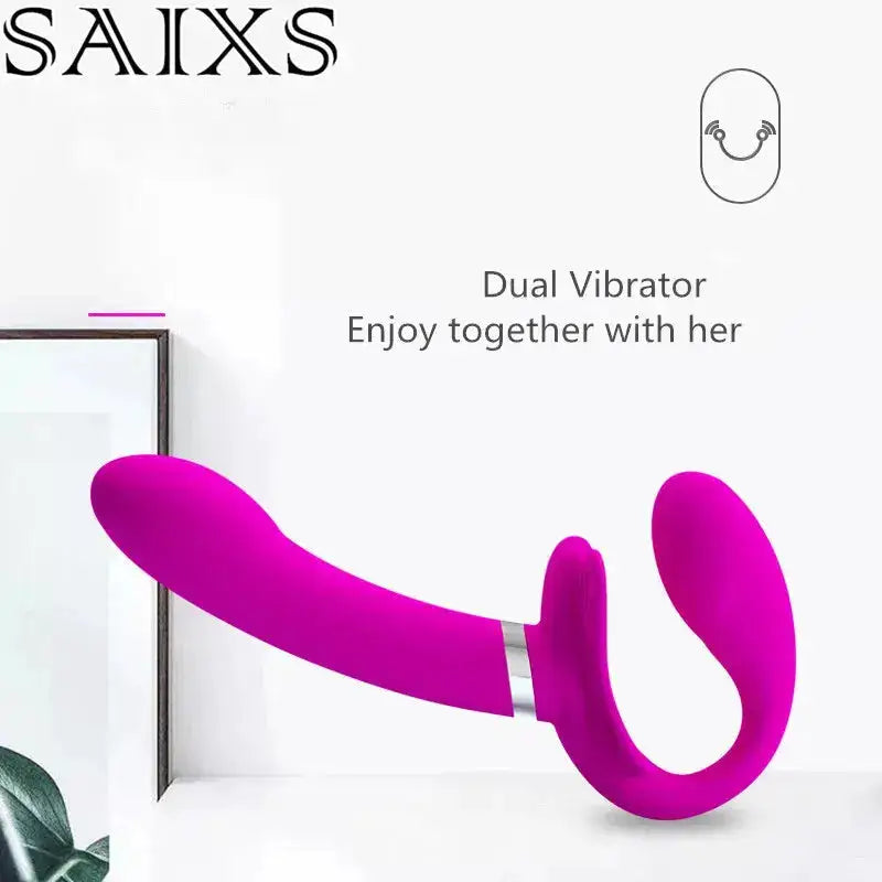 Silicone Dildo Dual Vibrator Couple Sex Toys Strap on Dildo Lesbian G-spot Flirting Penis Anal vibrator by Dropshipman