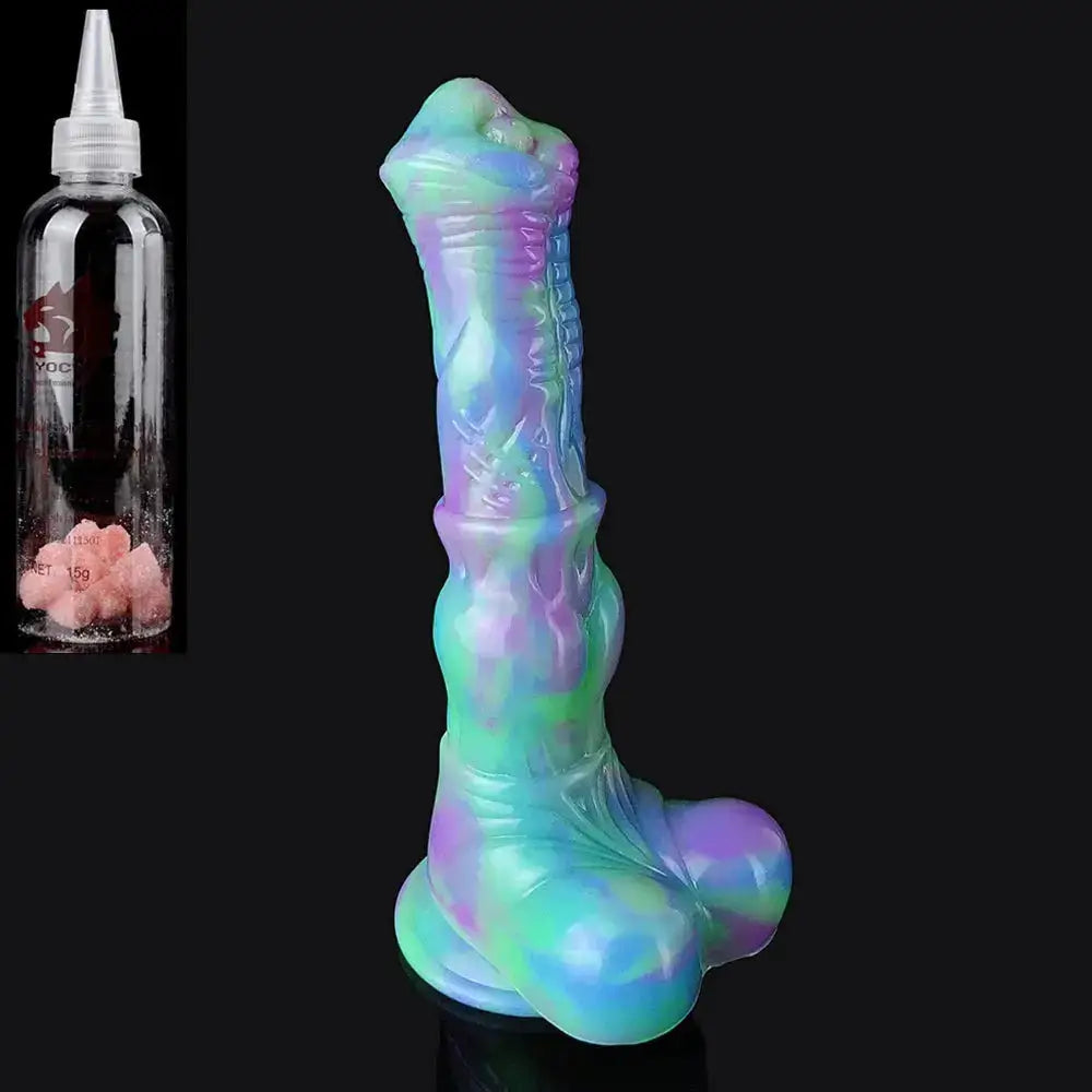 YOCY Colorful Dildo 9.8 inch Lifelike Animal Horse Dildo Sex Tos With Suction Cup For Women Men Forplay Strapon Huge Anal Toy by Dropshipman