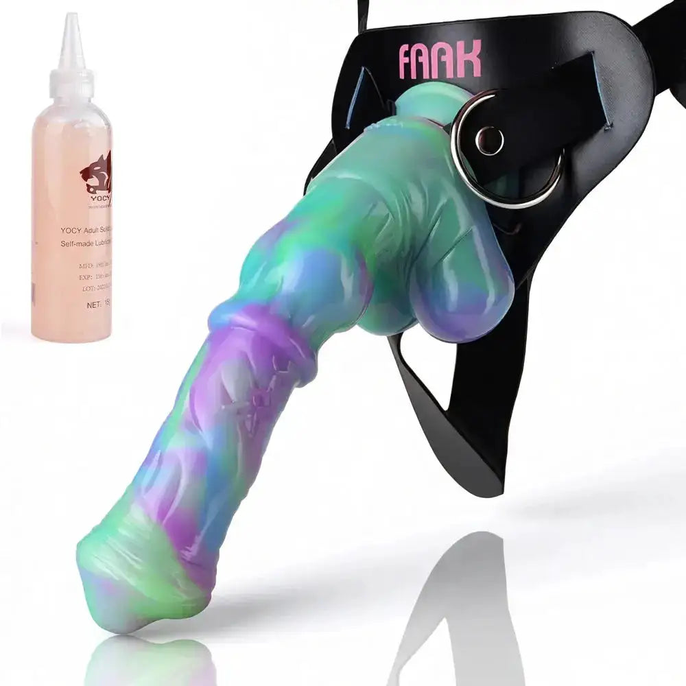 YOCY Colorful Dildo 9.8 inch Lifelike Animal Horse Dildo Sex Tos With Suction Cup For Women Men Forplay Strapon Huge Anal Toy by Dropshipman